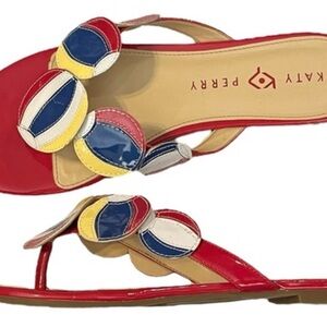 Katy Perry Collections Red and Multicolor Sandals